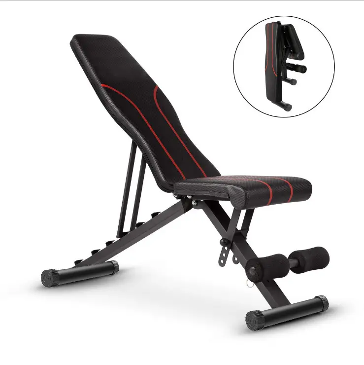 Folding weight bench best sale with dip station