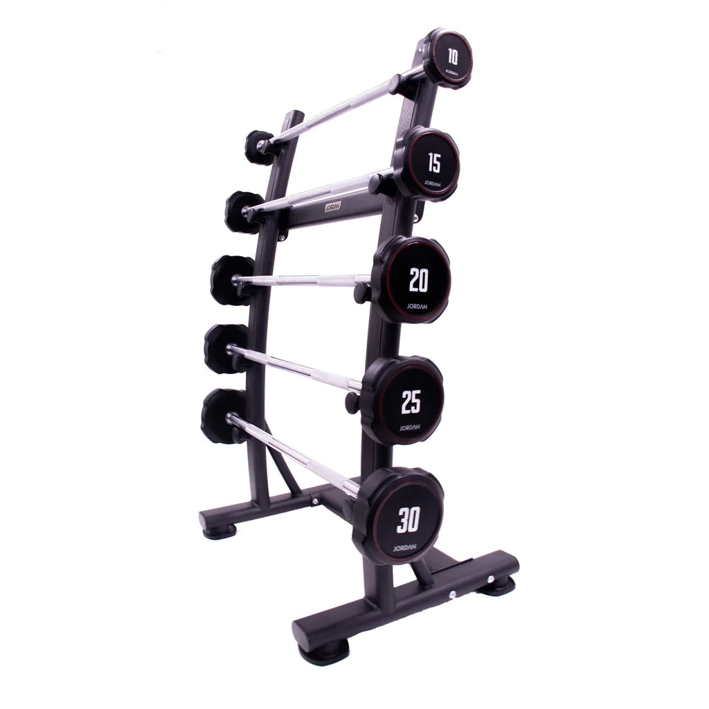 Jordan Fitness Single Sided 5 Bar Barbell Rack silverbackgymsupplies