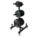 Silverback Bumper Plate and Barbell Rack with Wheels